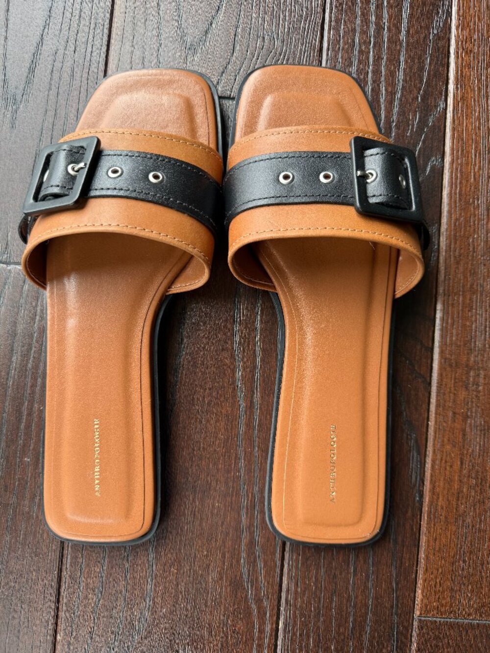 Anthropologie Pilcro buckle slide sandals size 40 9